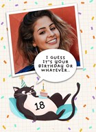 Verjaardagskaart foto grappig met kat